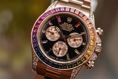 rainbow daytona rose gold